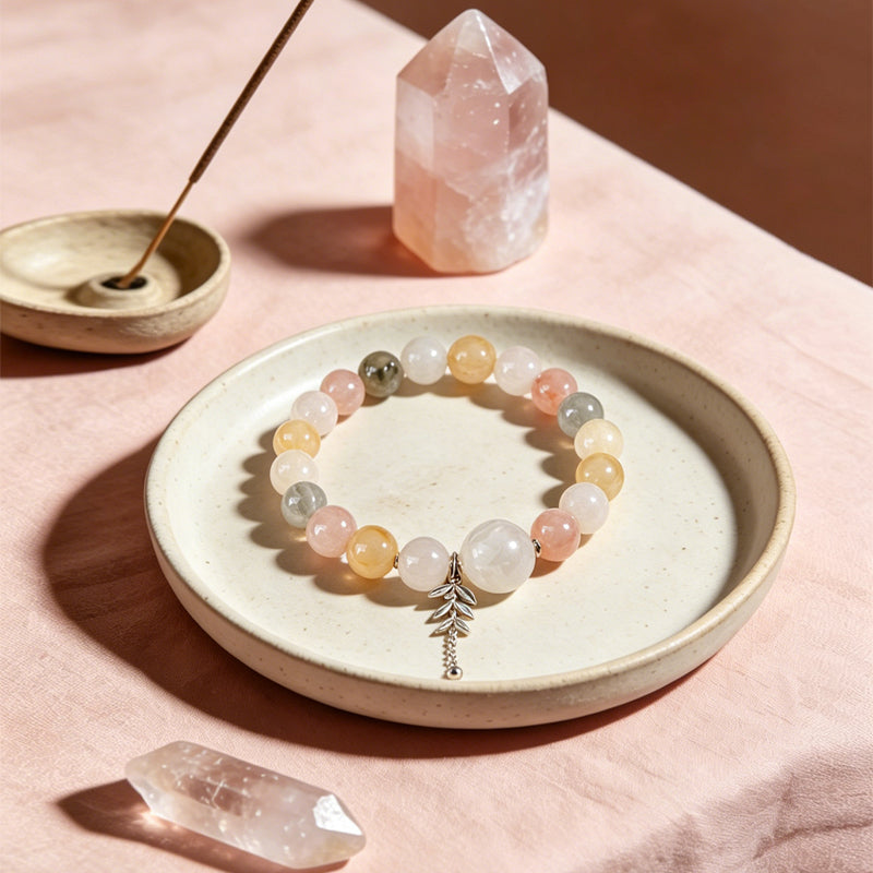 Rainbow Rabbit Hair Quartz Bracelet/CR-D55Q65