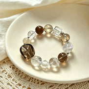 Pre Sale Smoky Quartz & Clear Quartz Bracelet