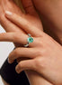 Dual Color Oval Solitaire Zircon Ring