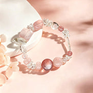 Rose Quartz & Strawberry Quartz Bracelet