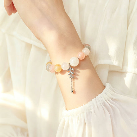 Rainbow Rabbit Hair Quartz Bracelet