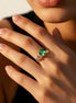 Multi-color Cushion Cluster Zircon Ring