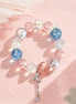 Jelly Rose Quartz & Aquamarine Charm Bracelet/CR-G87Q134
