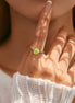 Multi-color Cushion Paved Band Zircon Ring
