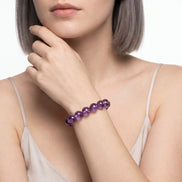 Natural Amethyst Beaded Bracelet