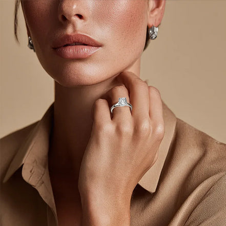 Multi-color Oval Four Prong Zircon Ring