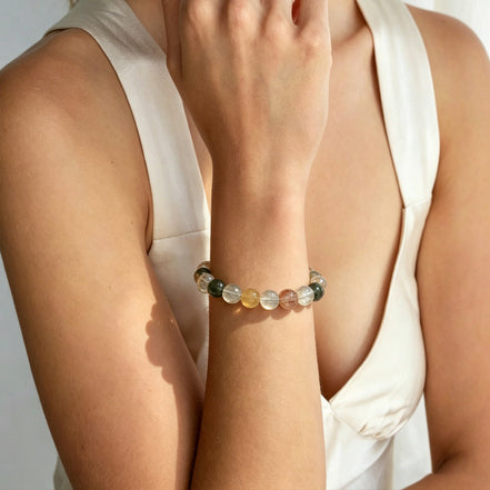 Multicolour Rutilated Quartz Bracelet
