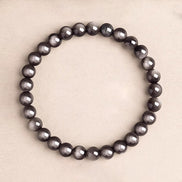 Natural Silver Sheen Obsidian Beaded Bracelet