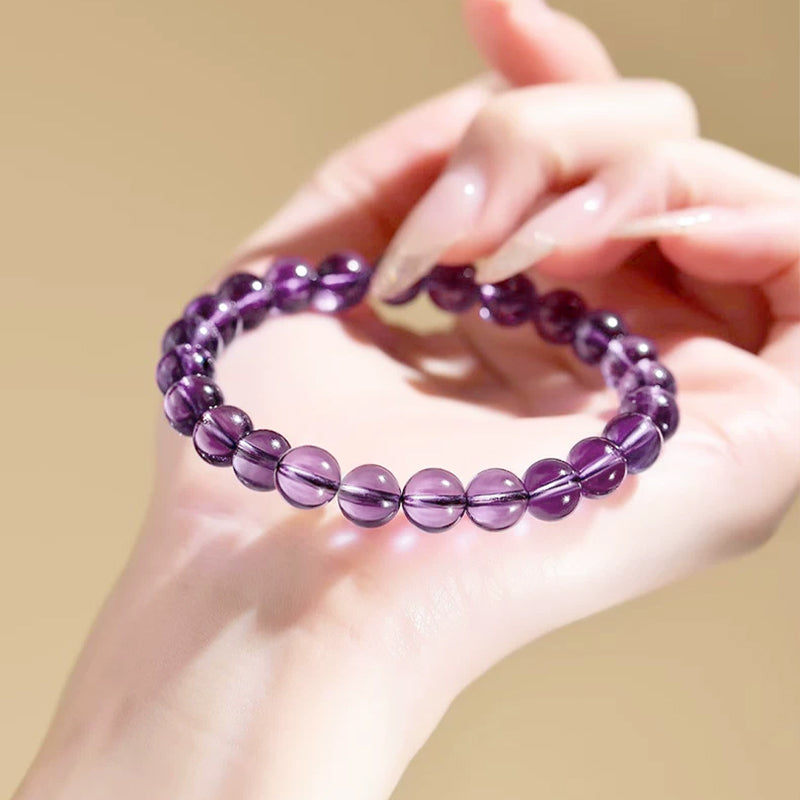 Natural Amethyst Beaded Bracelet