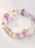 Clear Quartz & Amethyst 925 Sterling Silver Bracelet/CR-SB56Q109