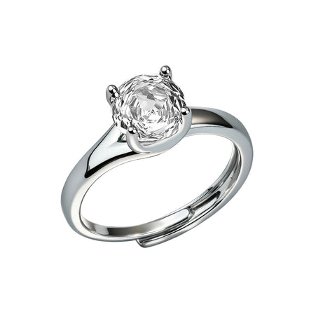 Multi-color Oval Four Prong Zircon Ring