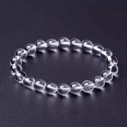 High Clarity Clear Quartz Beaded Bracelet