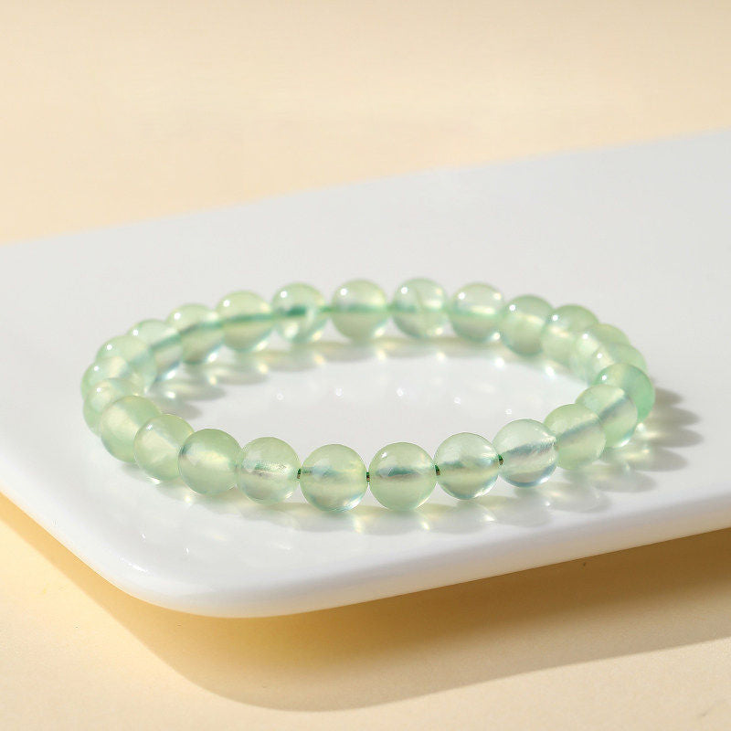 Natural Prehnite Beaded Bracelet