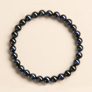Natural Blue Tiger Eye Beaded Bracelet