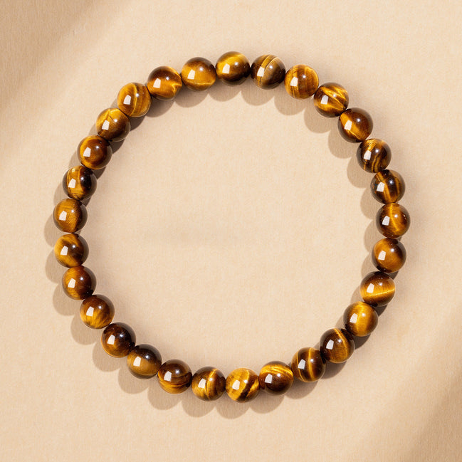 Natural Golden Tiger Eye Beaded Bracelet