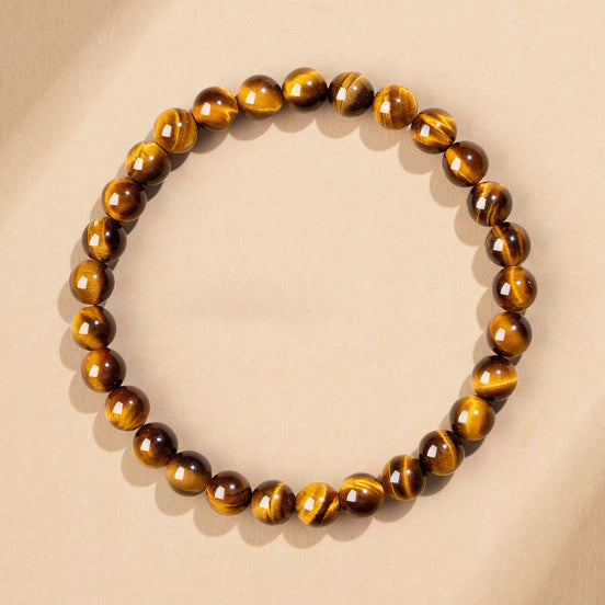 Natural Golden Tiger Eye Beaded Bracelet