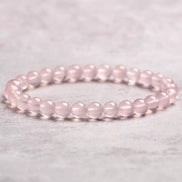 Natural Rose Quartz Beaded Bracelet