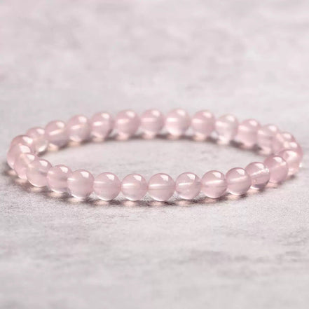 Natural Rose Quartz Beaded Bracelet