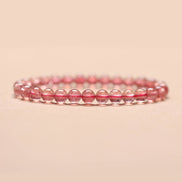 Natural Strawberry Quartz Beaded Bracelet
