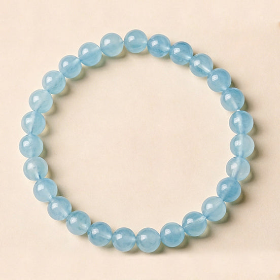 Natural Aquamarine Beaded Bracelet