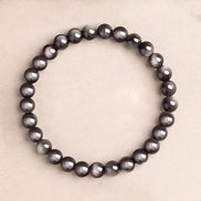 Natural Silver Sheen Obsidian Beaded Bracelet