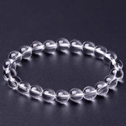 High Clarity Clear Quartz Beaded Bracelet