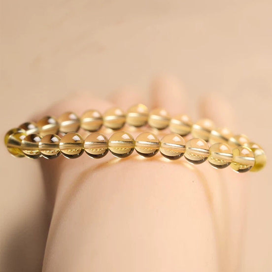 Natural Citrine Beaded Bracelet