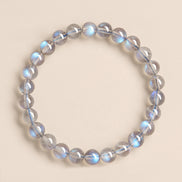 Natural Grey Moonstone Beaded Bracelet