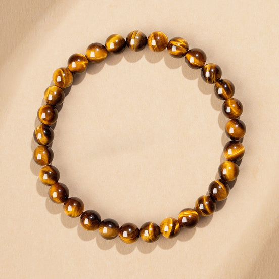 Natural Golden Tiger Eye Beaded Bracelet