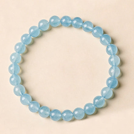 Natural Aquamarine Beaded Bracelet