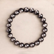 Natural Silver Sheen Obsidian Beaded Bracelet
