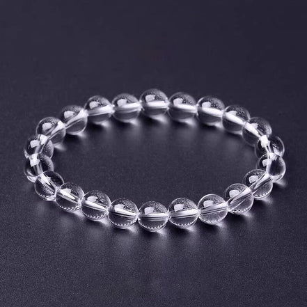 High Clarity Clear Quartz Beaded Bracelet