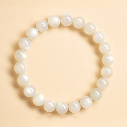 Natural White Moonstone Beaded Bracelet
