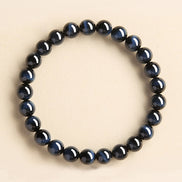 Natural Blue Tiger Eye Beaded Bracelet