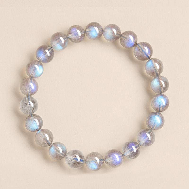 Natural Grey Moonstone Beaded Bracelet