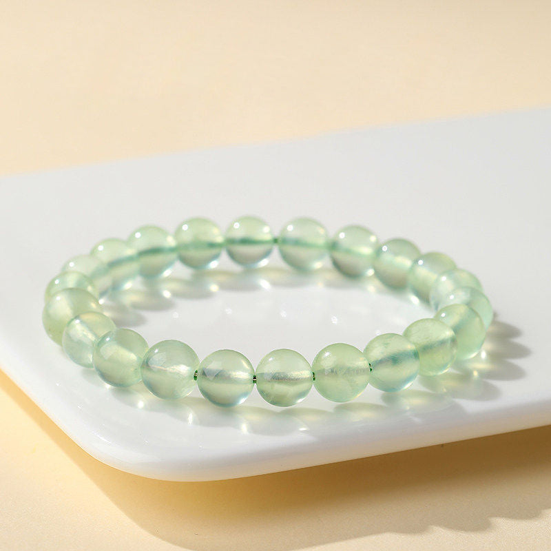 Natural Prehnite Beaded Bracelet
