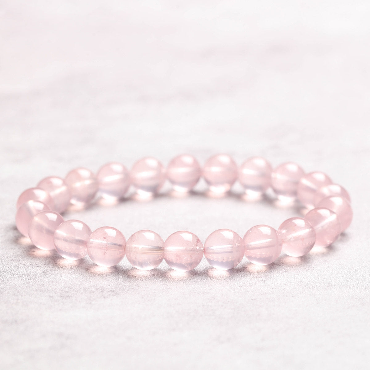 Natural Rose Quartz Beaded Bracelet