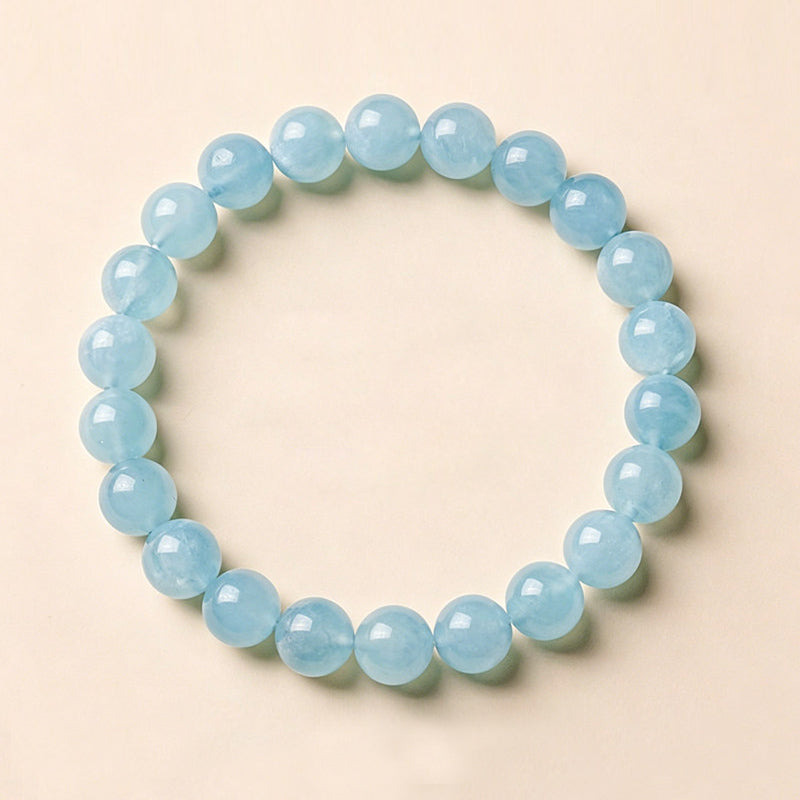 Natural Aquamarine Beaded Bracelet