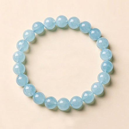 Natural Aquamarine Beaded Bracelet