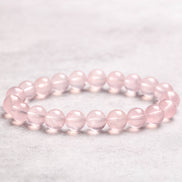 Natural Rose Quartz Beaded Bracelet