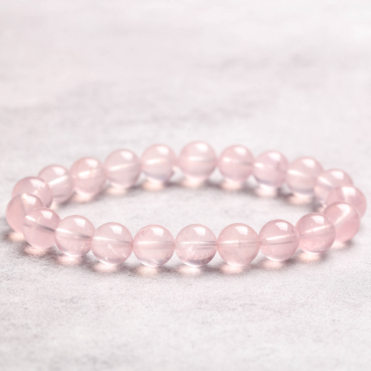 Natural Rose Quartz Beaded Bracelet
