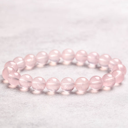 Natural Rose Quartz Beaded Bracelet