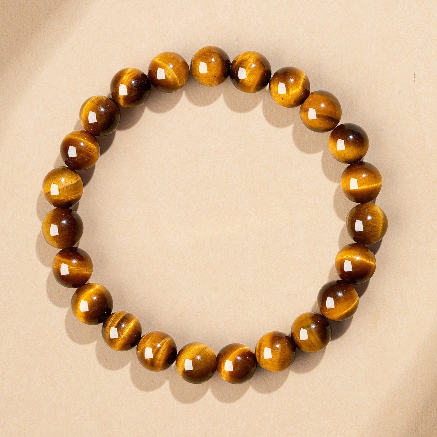 Natural Golden Tiger Eye Beaded Bracelet