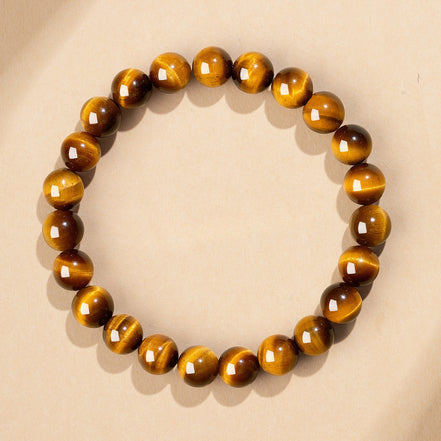 Natural Golden Tiger Eye Beaded Bracelet