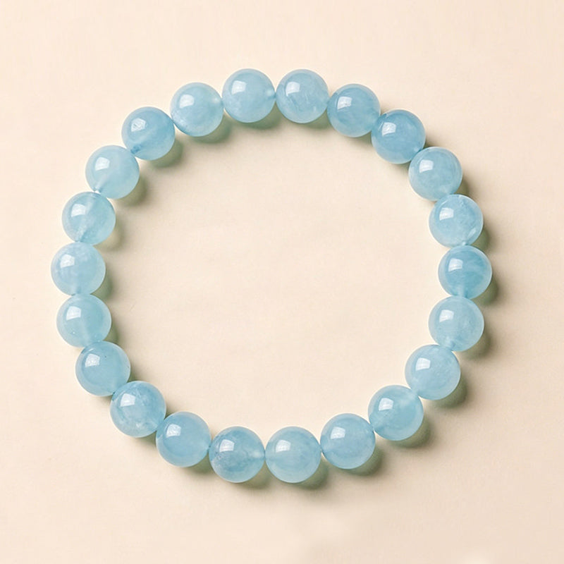 Natural Aquamarine Beaded Bracelet