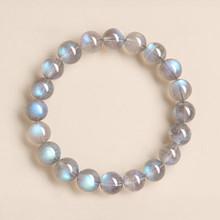 Natural Grey Moonstone Beaded Bracelet