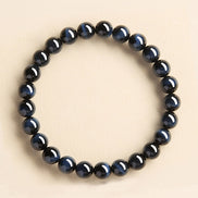 Natural Blue Tiger Eye Beaded Bracelet