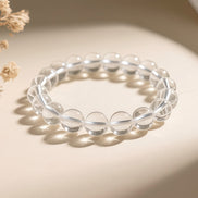 High Clarity Clear Quartz Beaded Bracelet