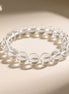 High Clarity Clear Quartz Beaded Bracelet
