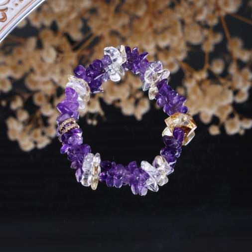 Natural Amethyst Citrine Chip Stone Bead Bracelet/CR-D53Q20